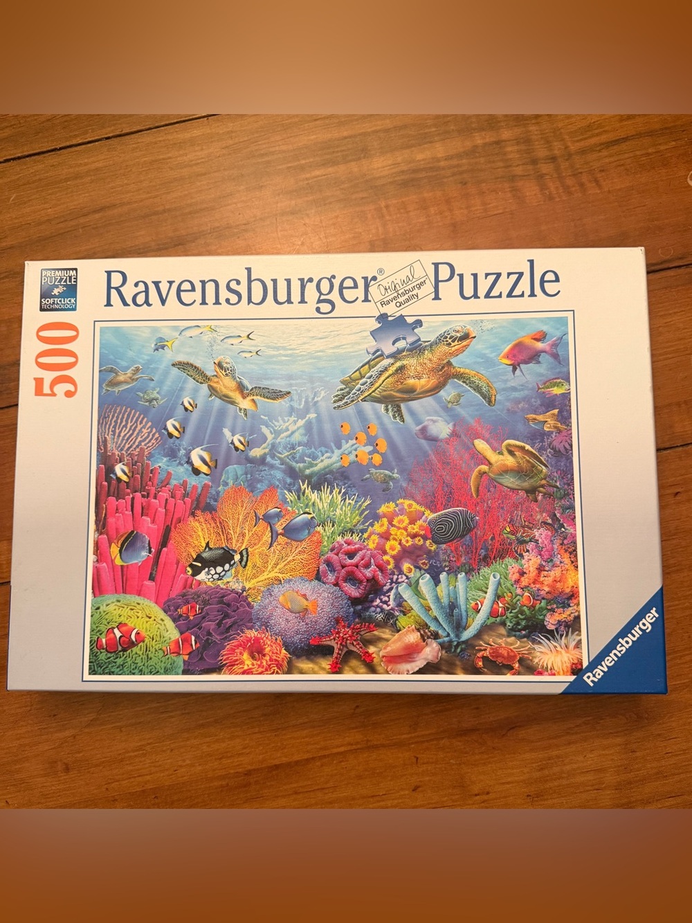 Ravensburger Tropical Waters 500 Piece Jigsaw Puzzle Sea Turtles Coral Fish
